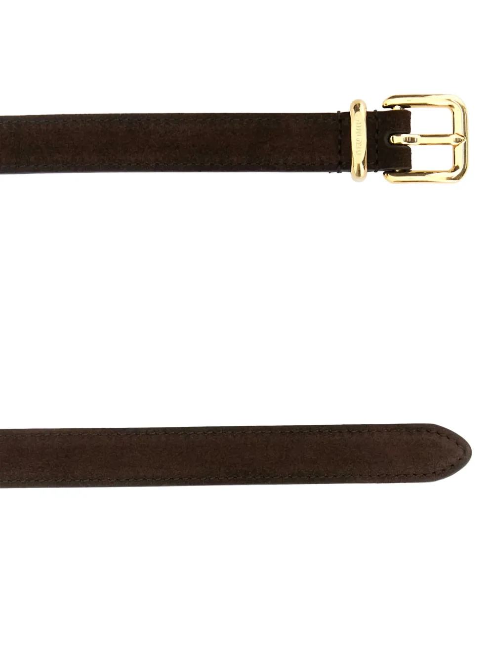 Miu suede belt Bruin