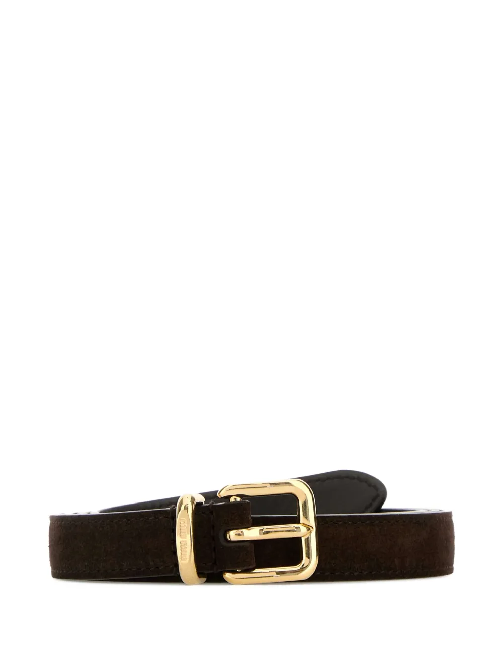 Miu suede belt Bruin
