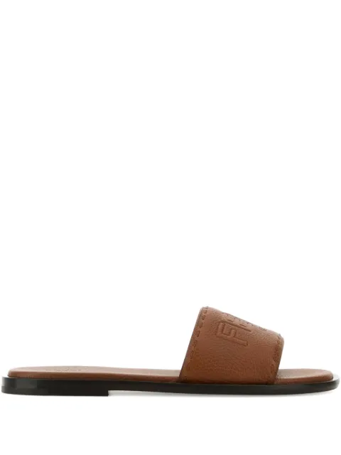 FENDI logo-embossed leather sandals