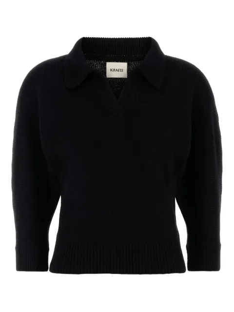 KHAITE cashmere polo shirt