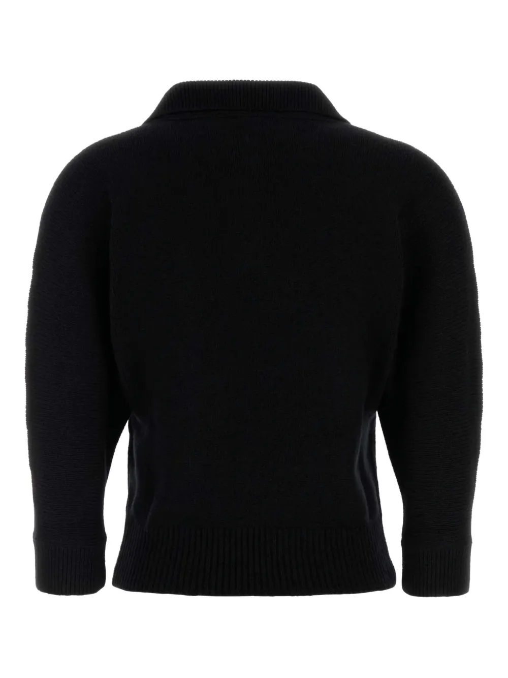 KHAITE cashmere polo shirt Zwart