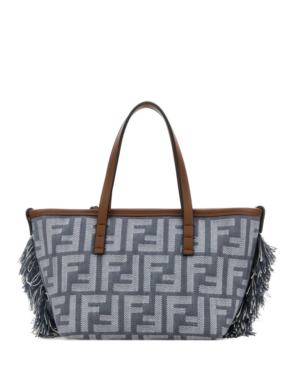 FENDI FF logo fringe tote bag Blauw