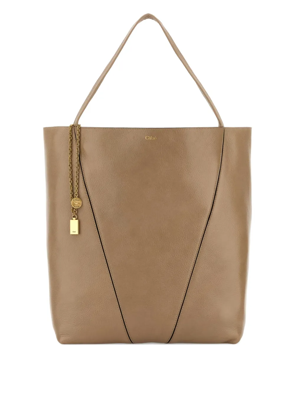 Chloé Grote Spin leren V-vormige shopper Bruin