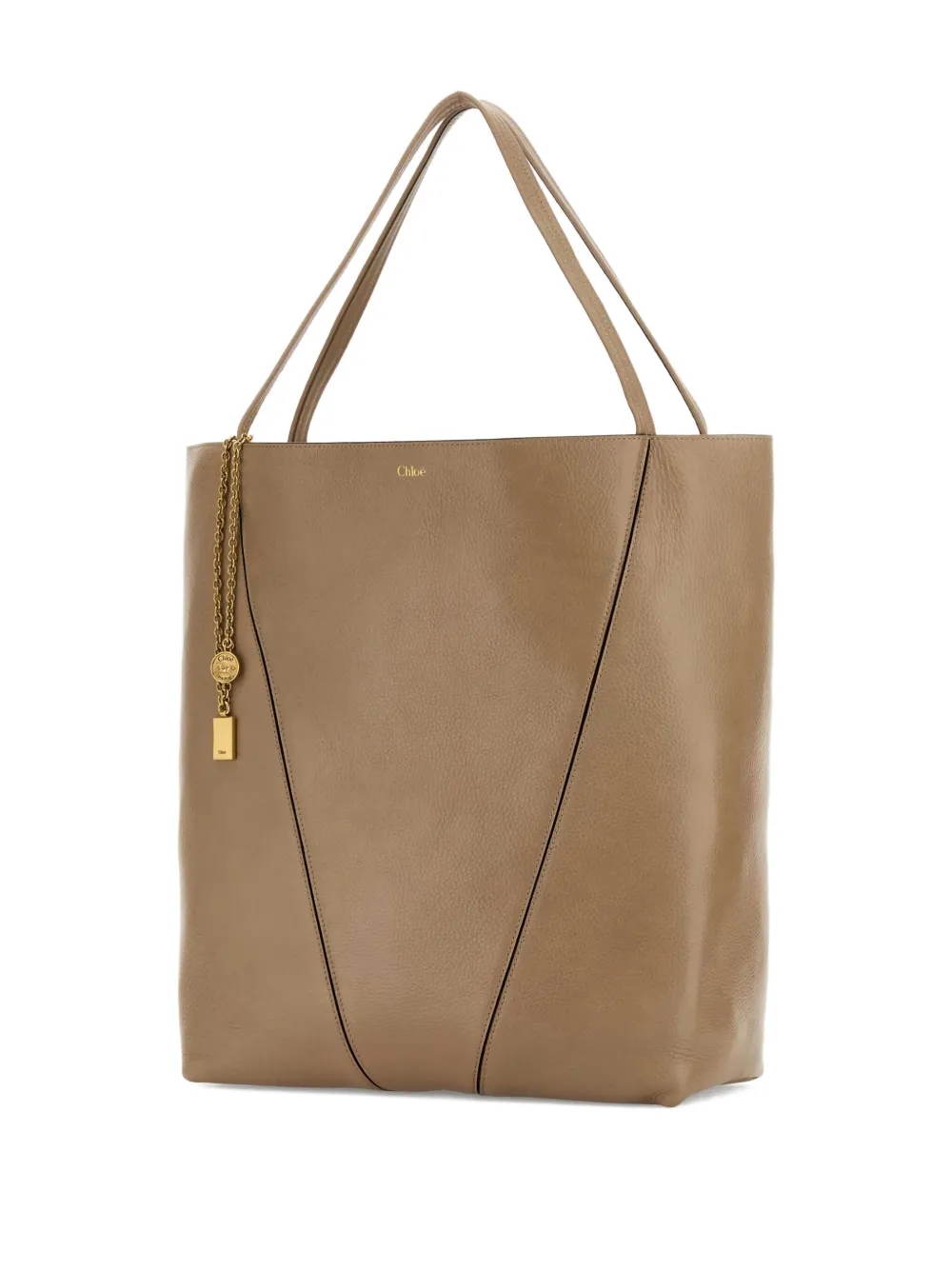 Chloé Grote Spin leren V-vormige shopper Bruin