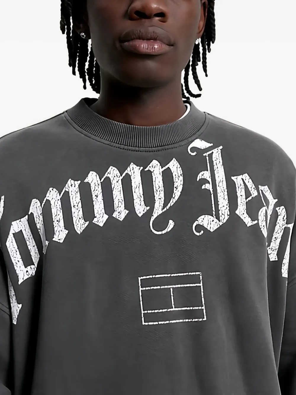 Tommy Hilfiger Sweater met logoprint Grijs