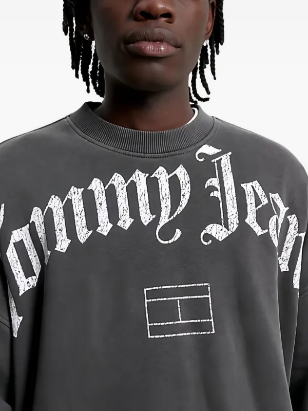 Tommy Hilfiger logo-print Sweatshirt Grey FARFETCH IN