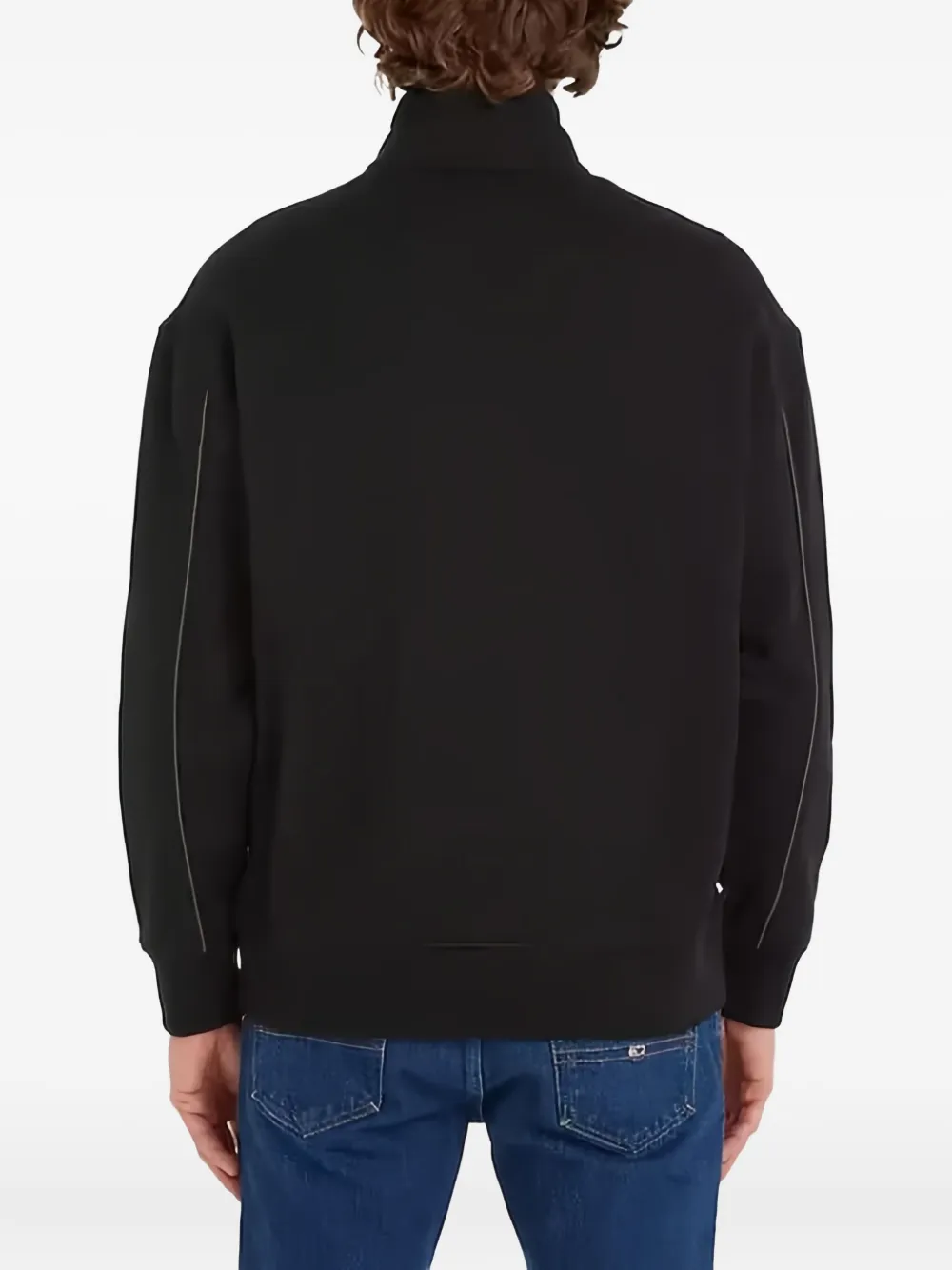Tommy Hilfiger half-zip logo sweatshirt - Zwart