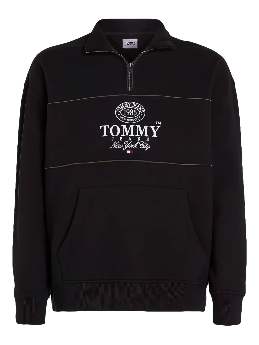 Tommy Hilfiger half-zip logo sweatshirt | Black | Image 1