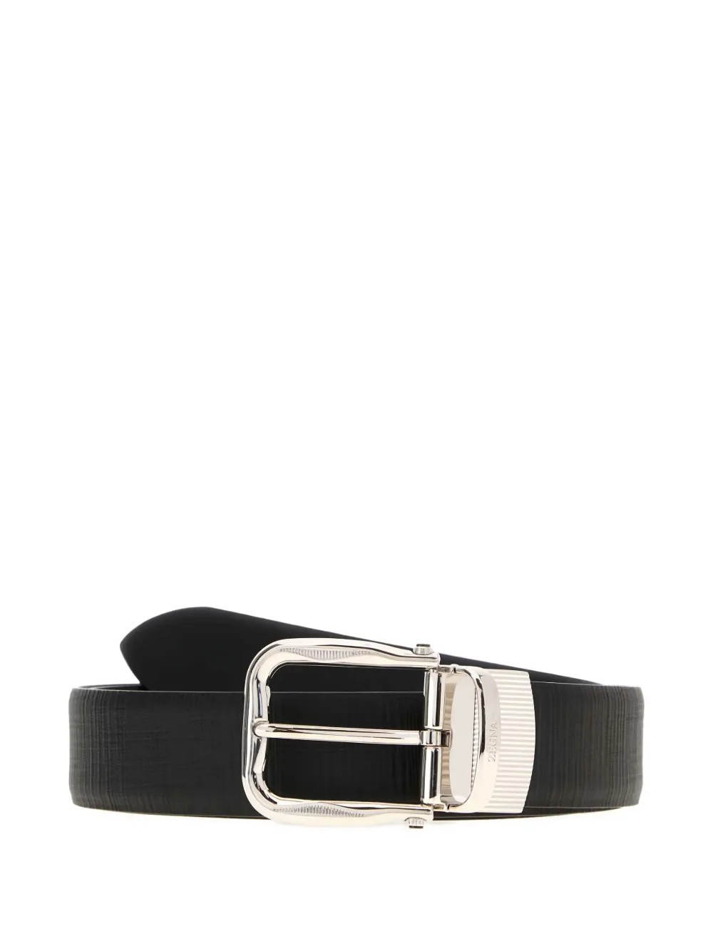 Zegna buckle leather belt Zwart