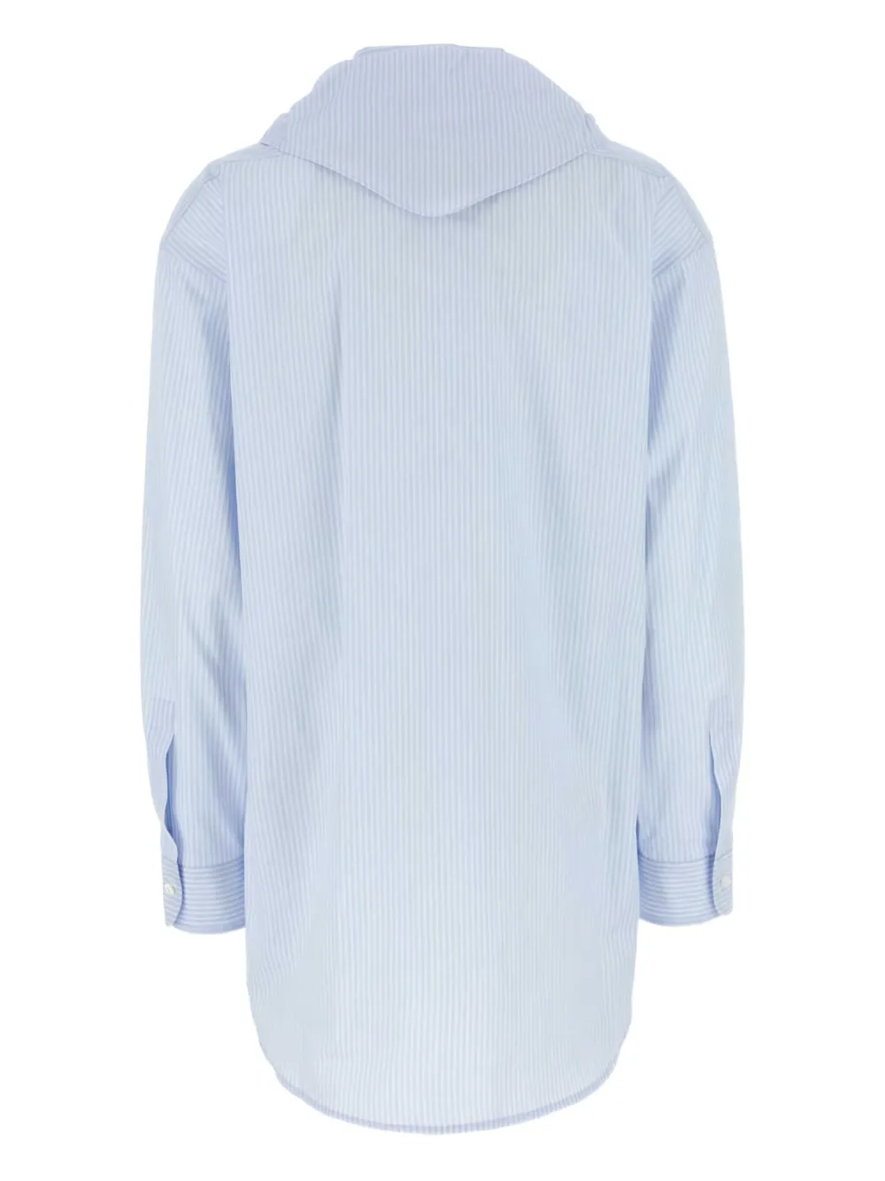 Miu striped tie-neck shirt Blauw
