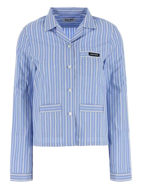 Miu Miu striped pocket shirt