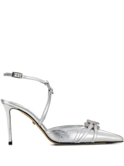 MACH & MACH 95mm crystal-embellished ankle-strap pumps