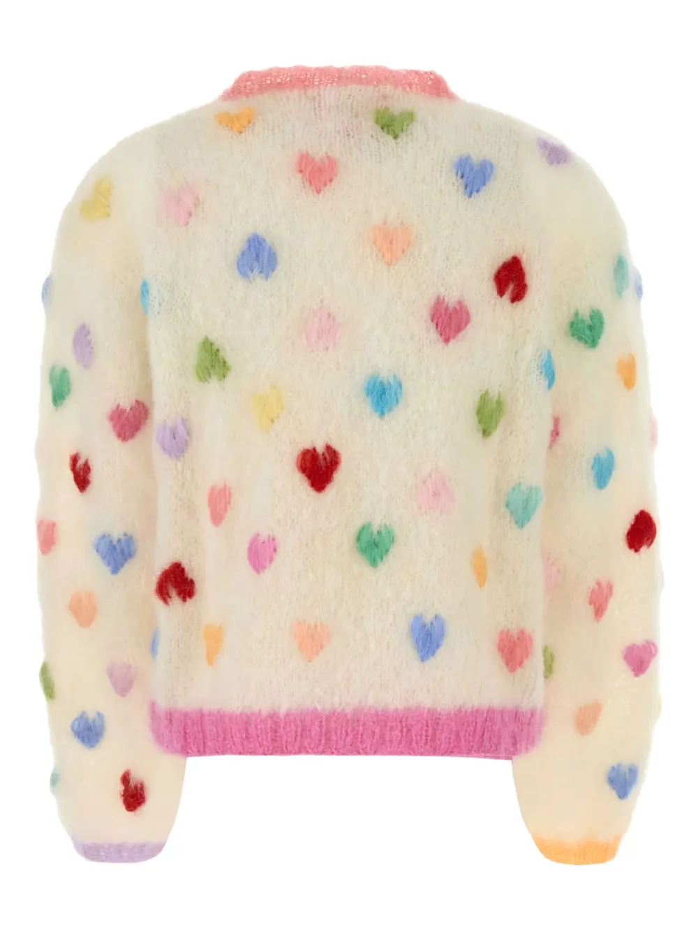 Rose Carmine heart-intarsia sweater | Knitted Sweaters | Image 2