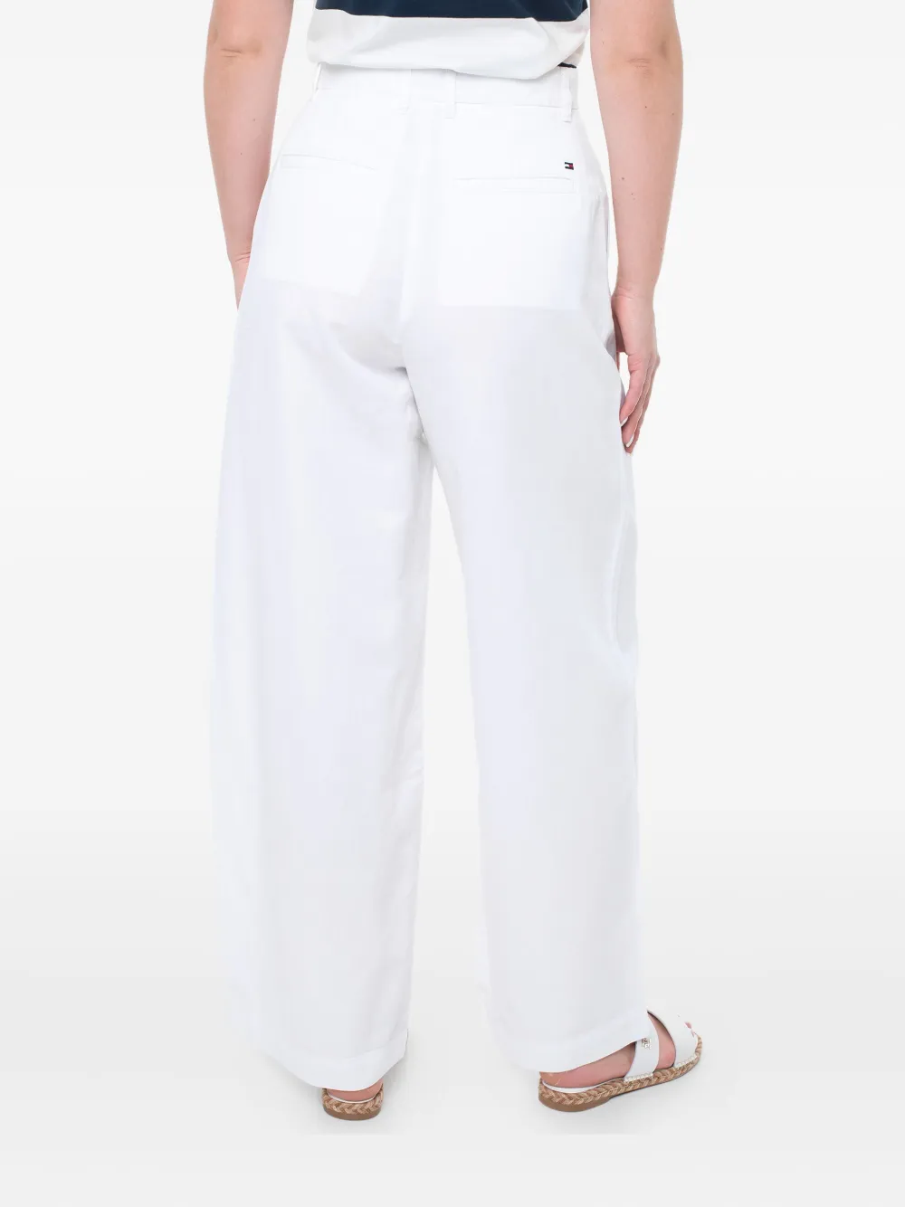 Tommy Hilfiger Wide-leg Trousers In White