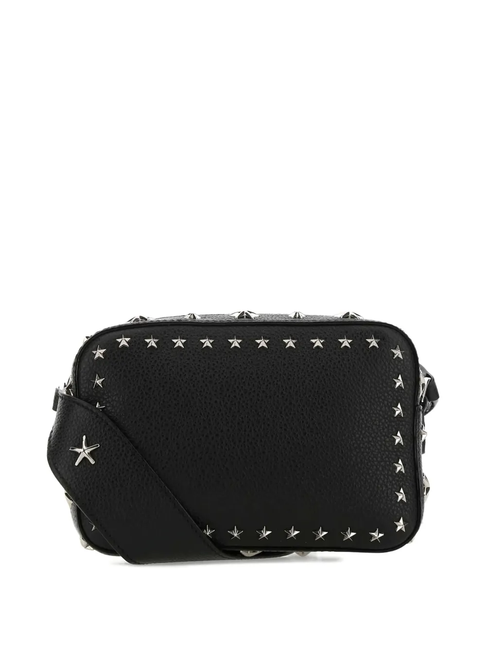 Jimmy Choo Pegasi star-studded leather shoulder bag Zwart
