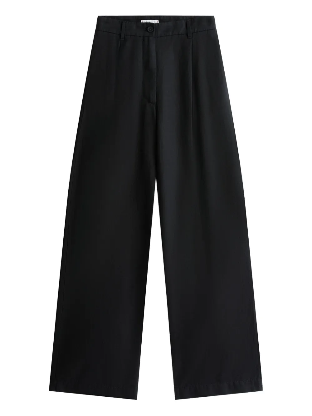 Tommy Hilfiger Pleated Wide-leg Trousers In Black