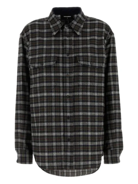 DSQUARED2 Canadian plaid-print landscape shirt