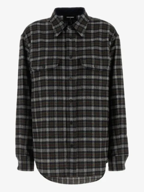 DSQUARED2 Canadian plaid-print landscape shirt