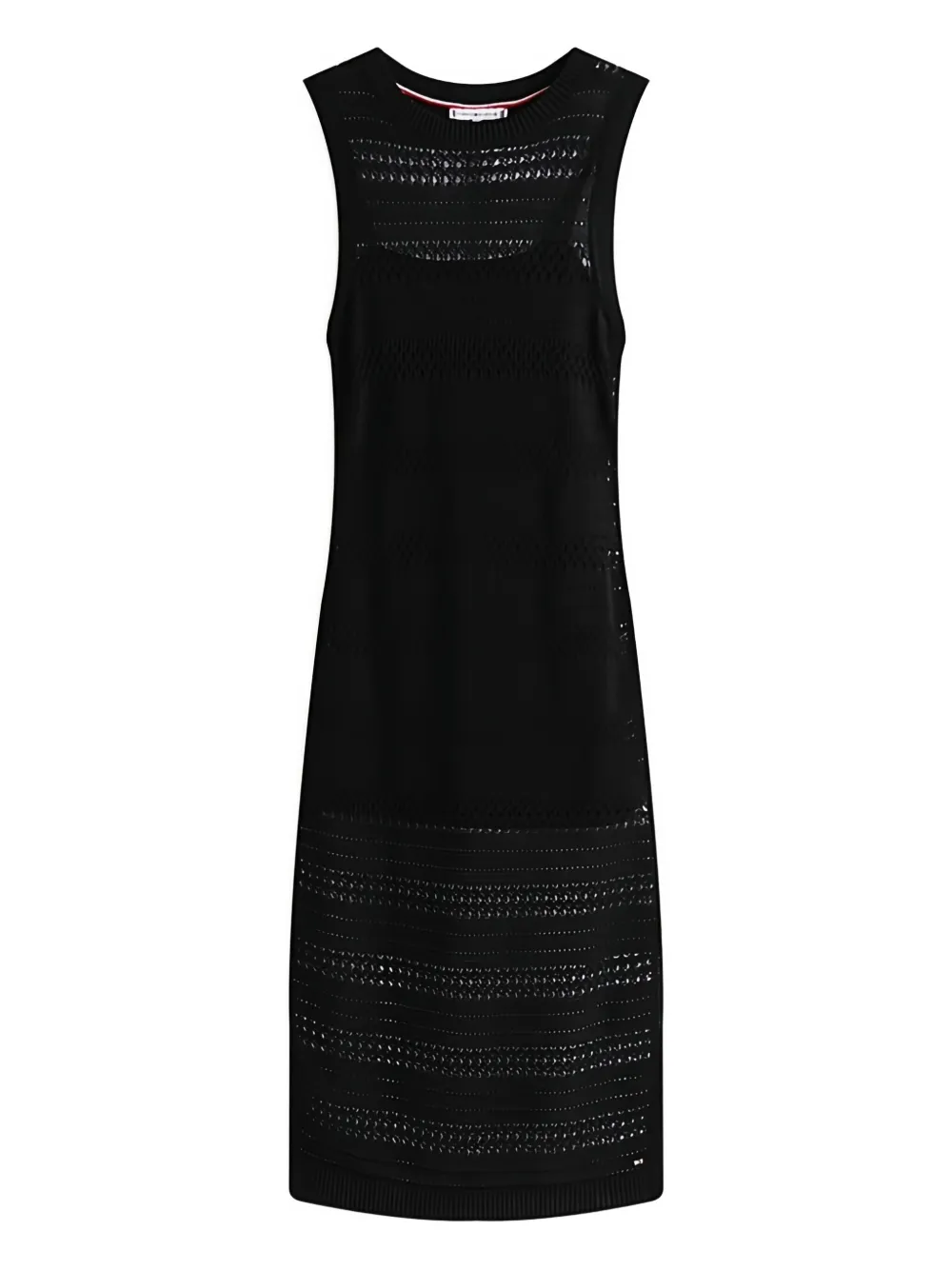 Tommy Hilfiger crochet-knit sleeveless midi dress | Black | Image 1