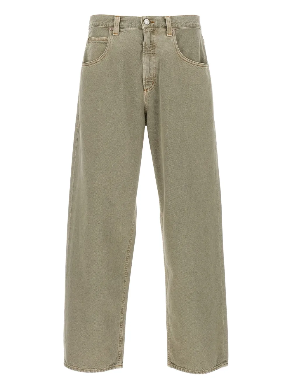 AGOLDE faded five-pocket jeans Groen