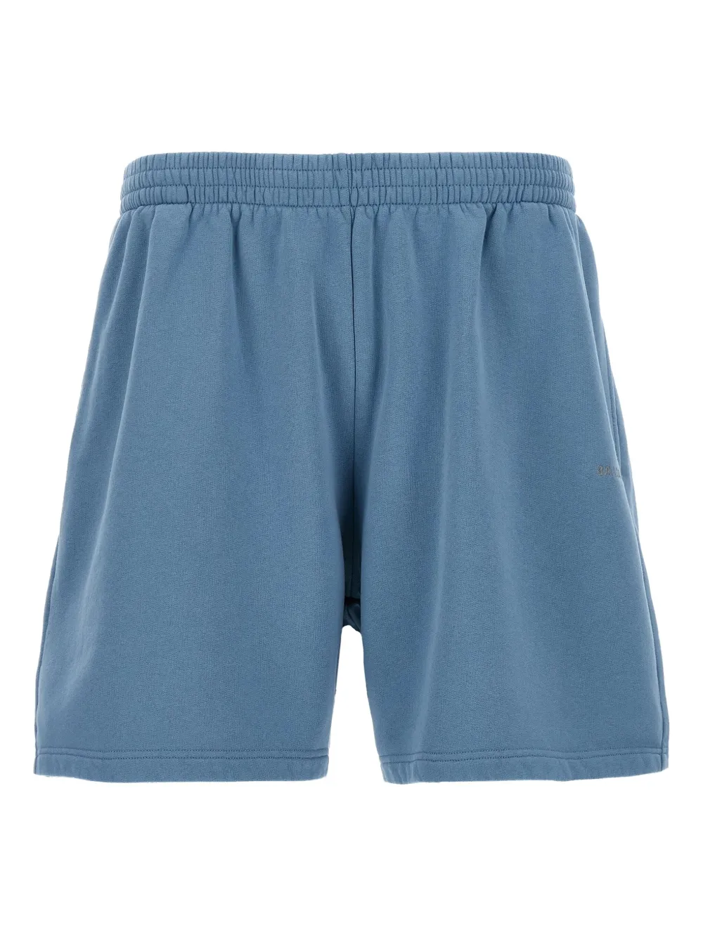 Balenciaga logo-embroidered drawstring shorts Blauw