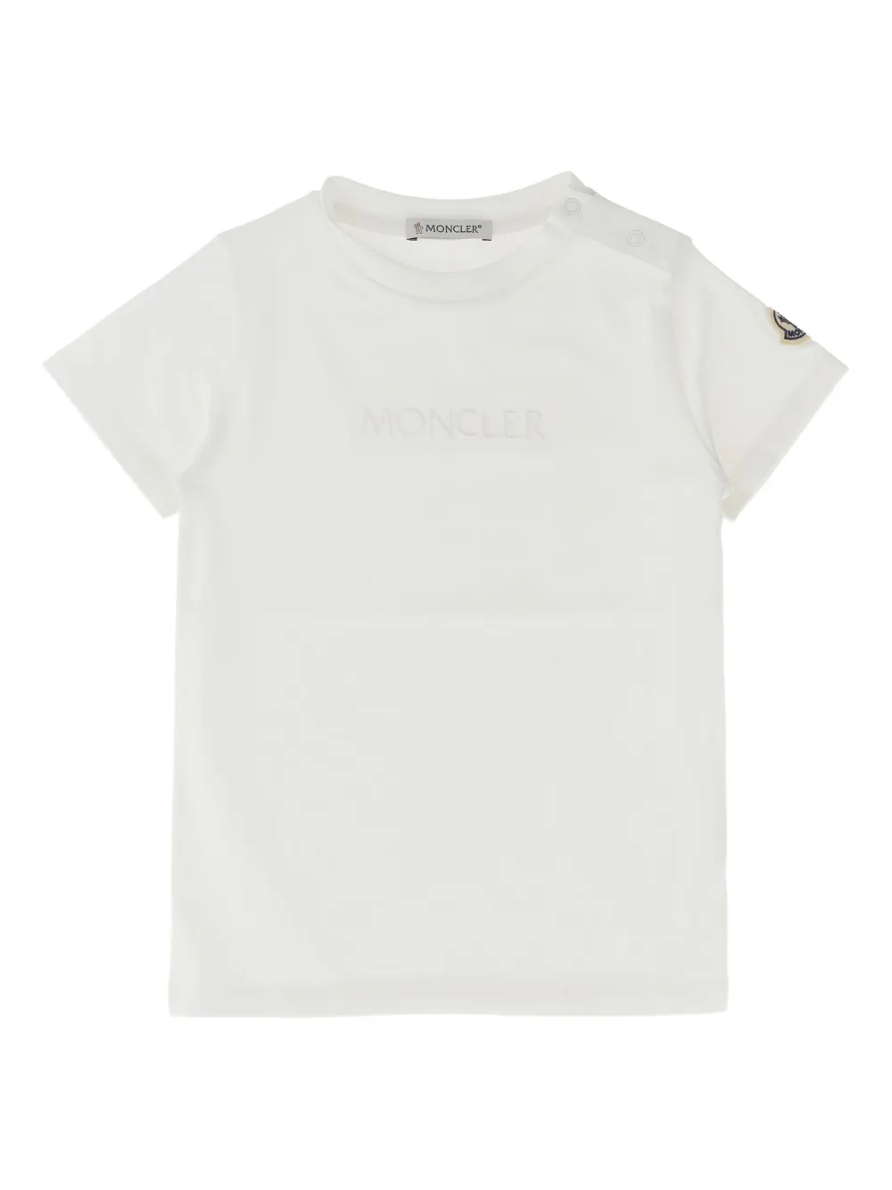 Moncler Enfant logo-patch T-shirt Wit