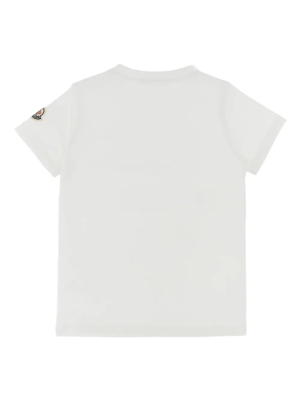 Moncler Enfant logo-patch T-shirt Wit