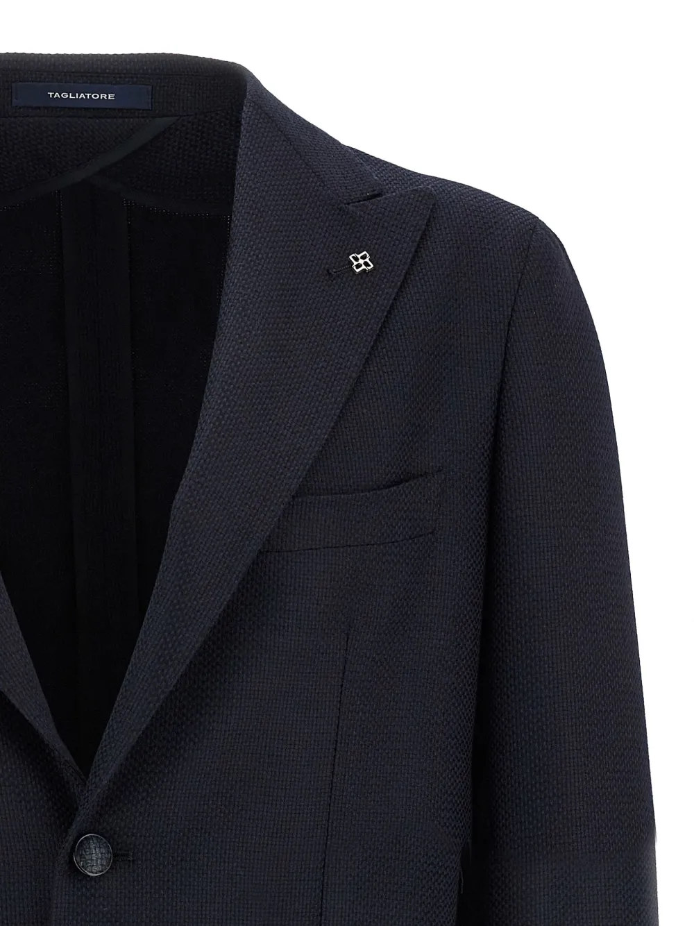 Tagliatore peak-lapel blazer Zwart