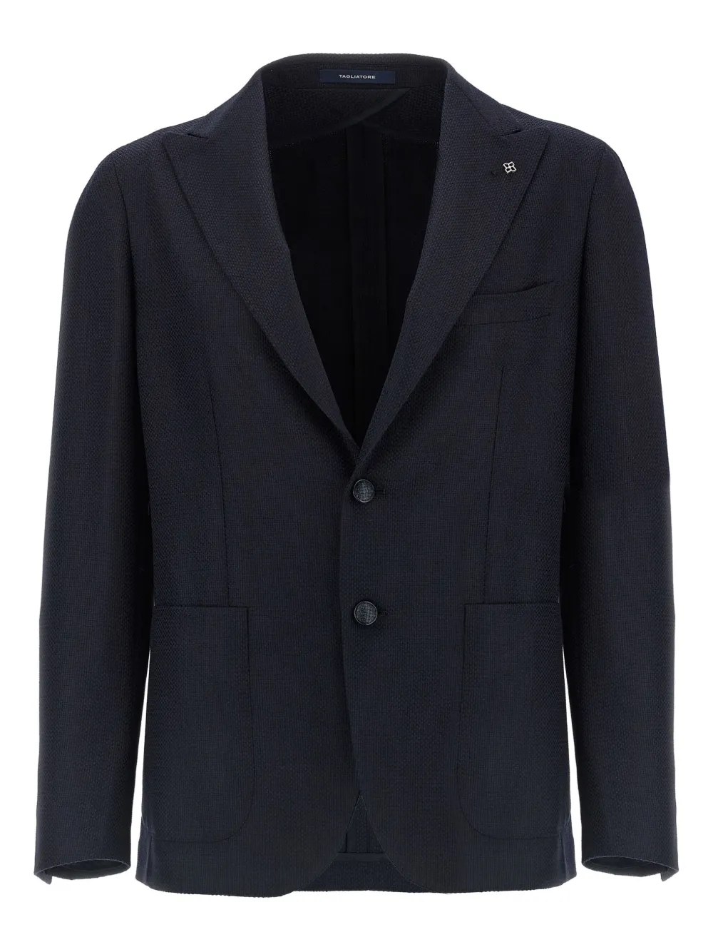 Tagliatore peak-lapel blazer Zwart