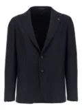 Tagliatore peak-lapel blazer - Black