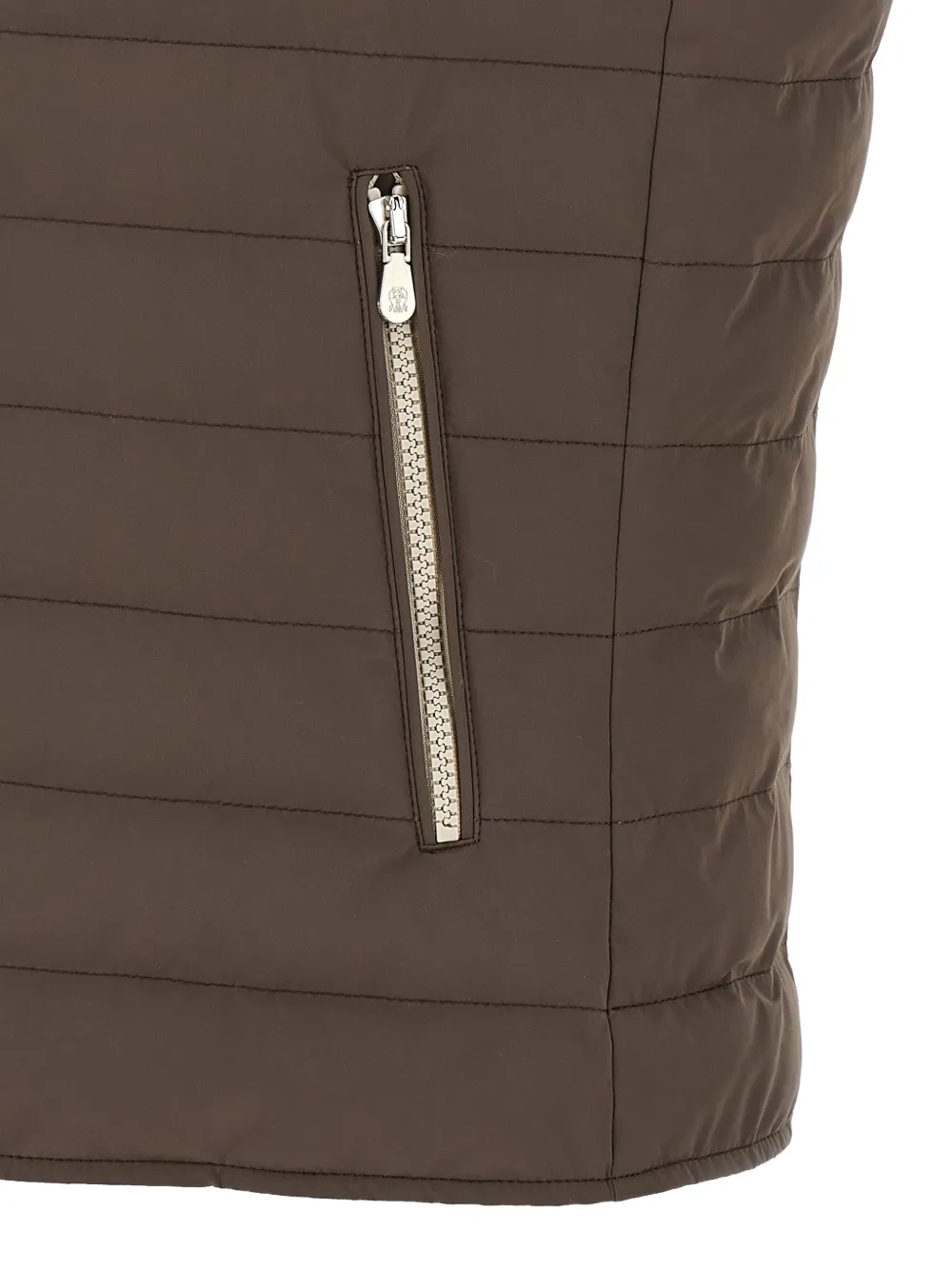Brunello Cucinelli high-neck quilted vest Bruin