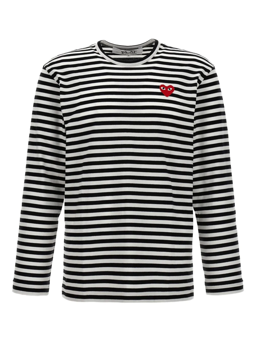 Comme Des Garçons Play striped long-sleeve T-shirt Zwart