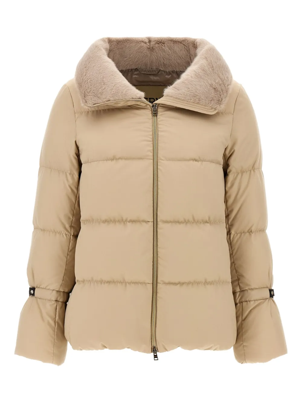 Herno quilted high-neck puffer jacket Beige