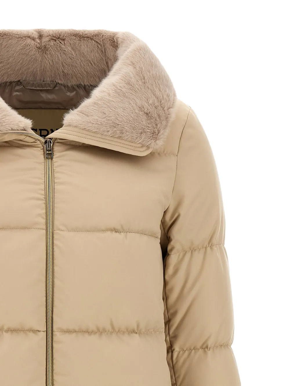 Herno quilted high-neck puffer jacket Beige