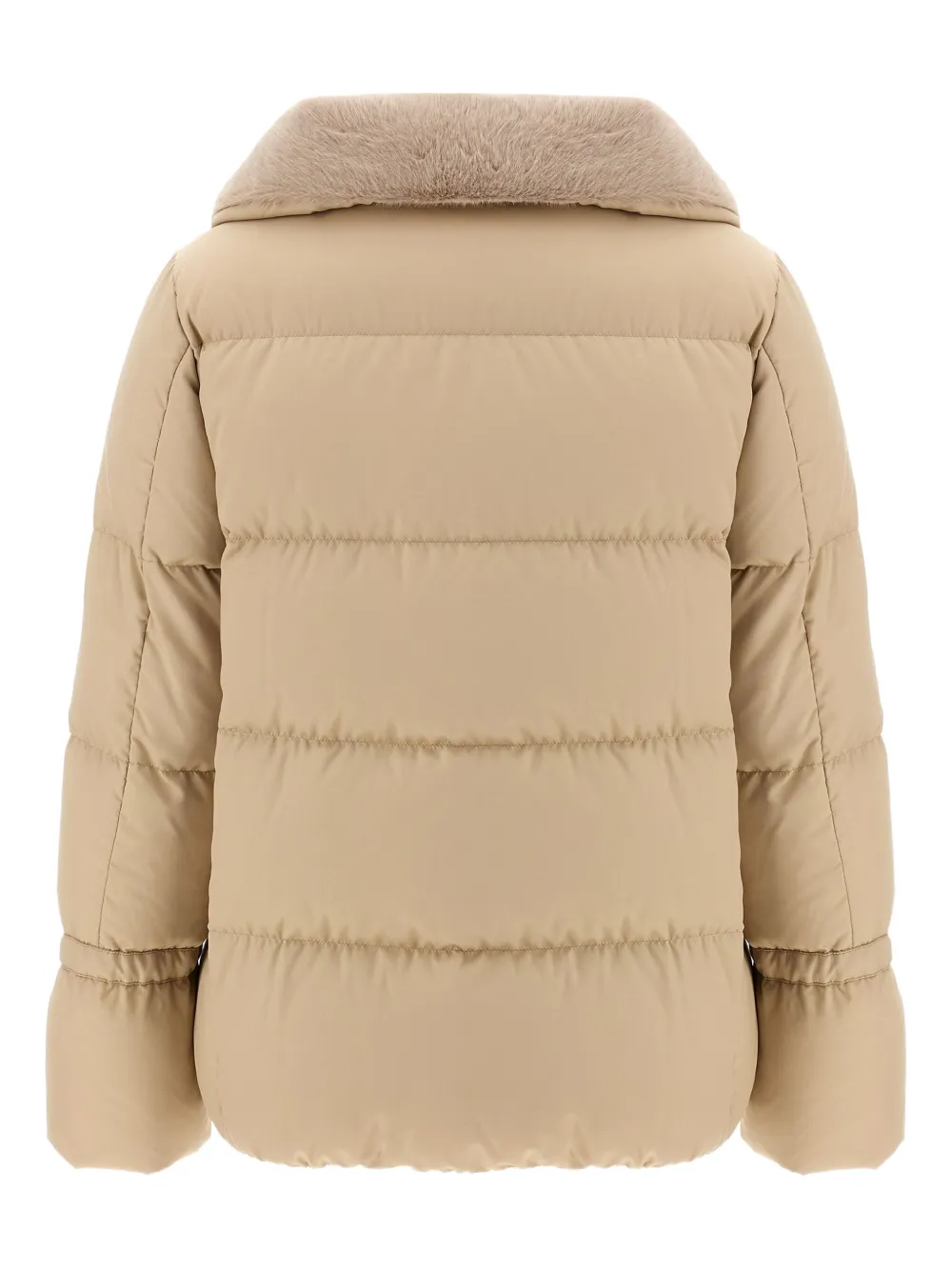 Herno quilted high-neck puffer jacket Beige