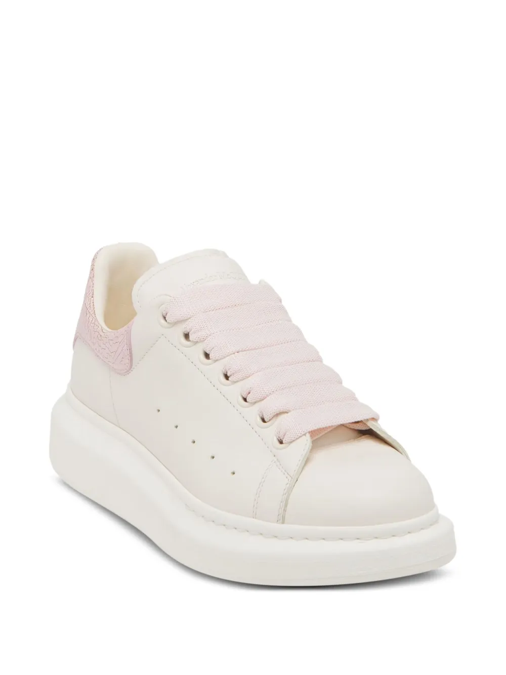 Alexander McQueen Oversize leather panelled sneakers White