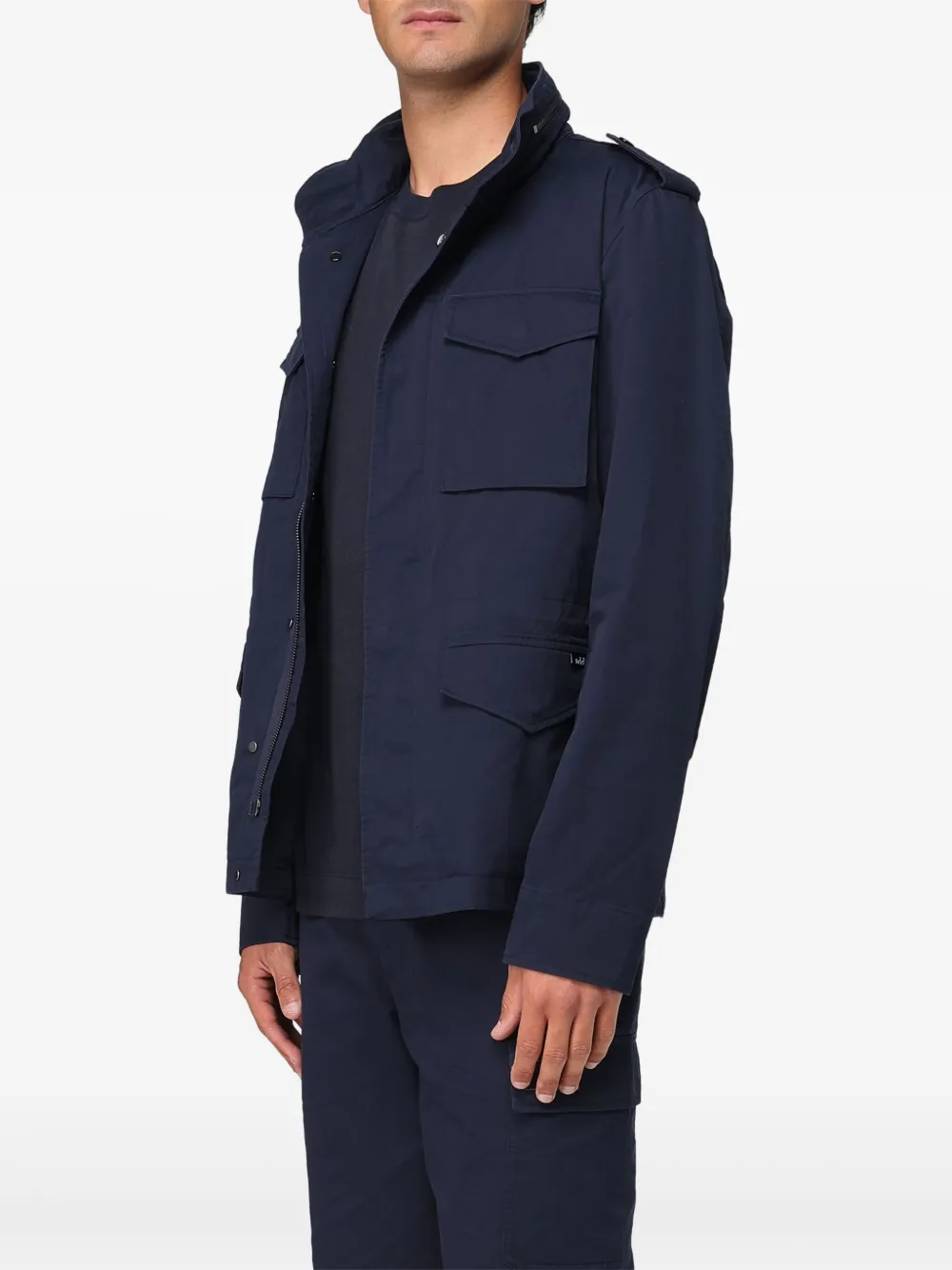 Add flap-pocket cotton jacket | Military Jackets | Image 2