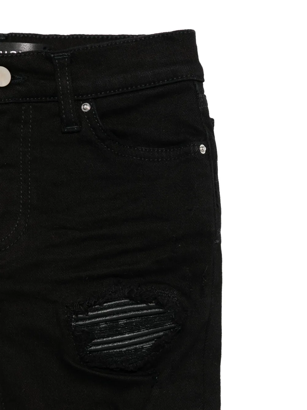AMIRI KIDS Gerafelde jeans Zwart