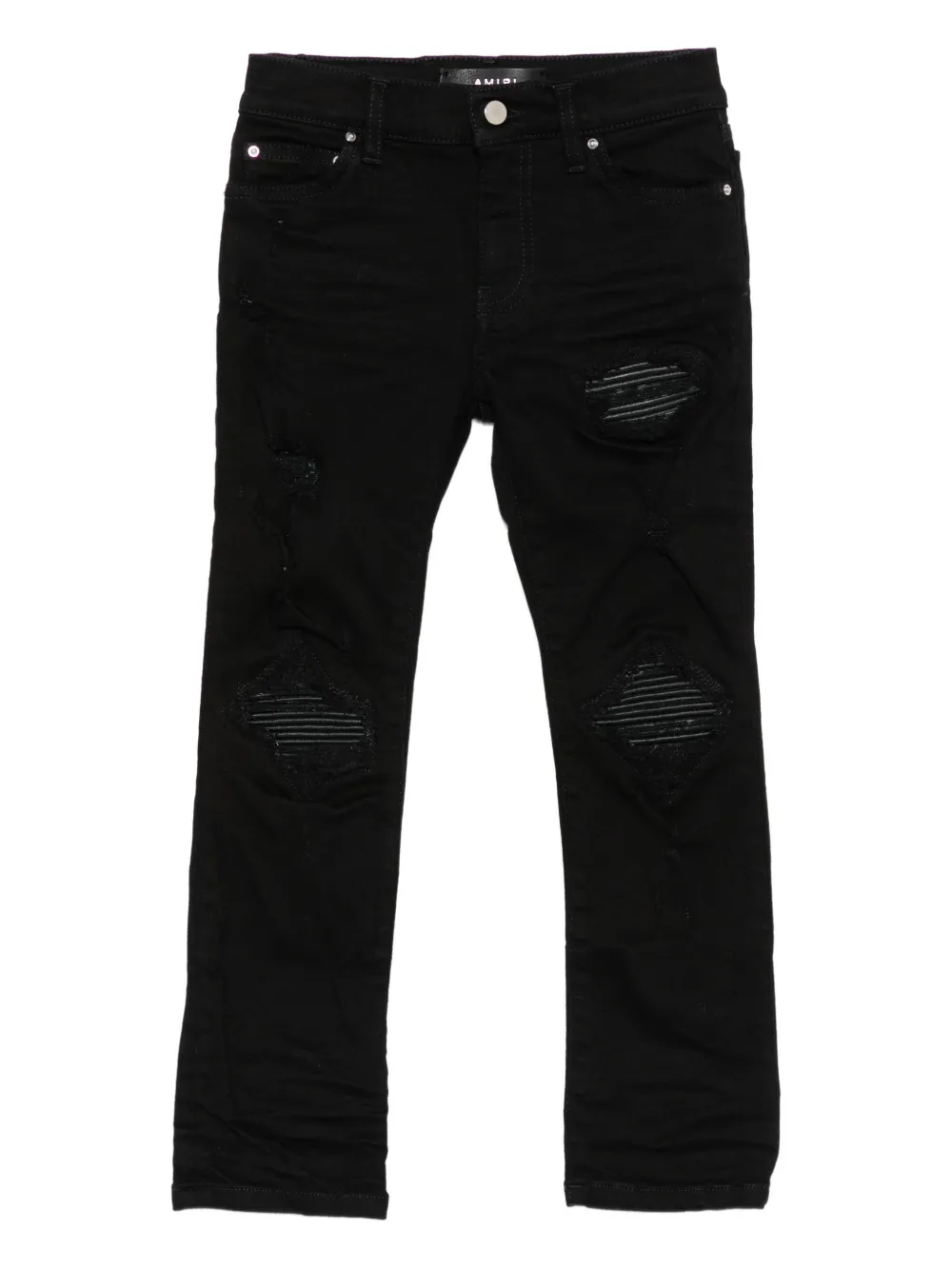 AMIRI KIDS Gerafelde jeans Zwart