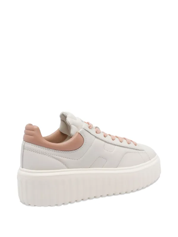 Hogan Platform H-stripe Sneakers Neutrals FARFETCH IN