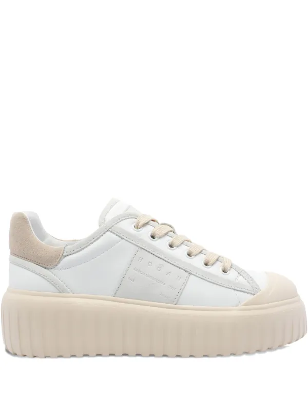 Hogan 58mm Leather Platform Sneakers White FARFETCH IN