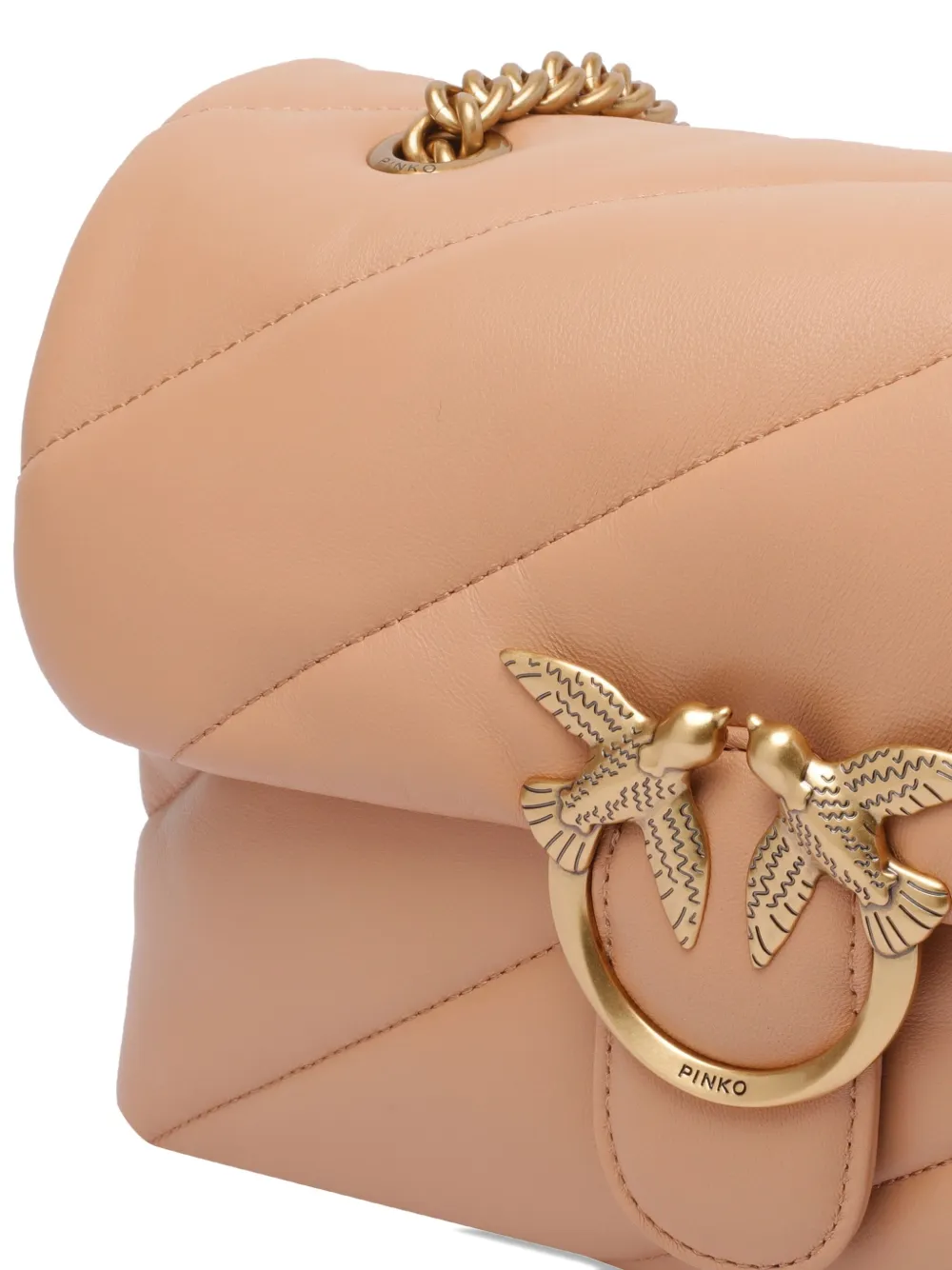 PINKO Classic Love quilted shoulder bag Roze