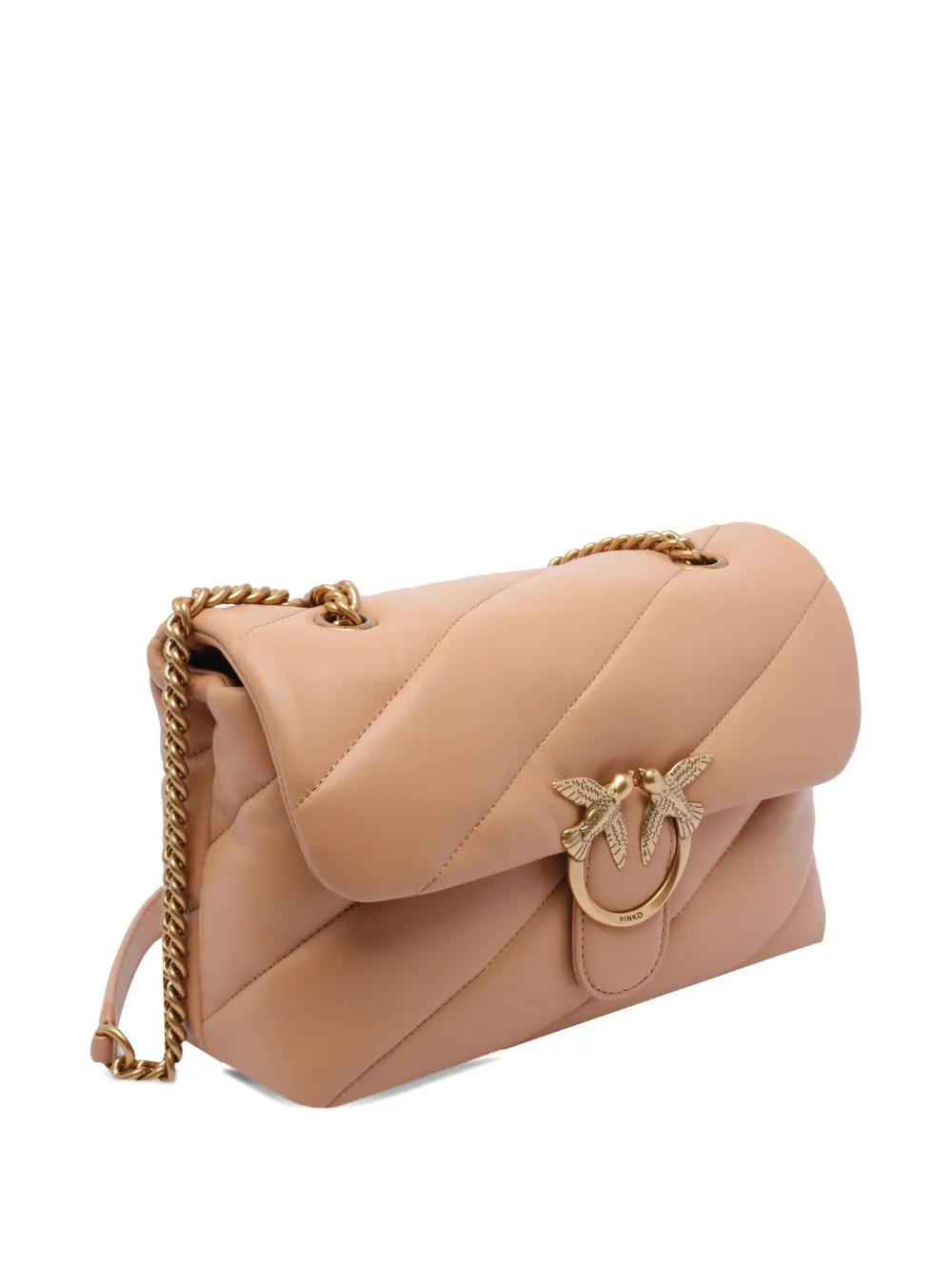 PINKO Classic Love quilted shoulder bag Roze