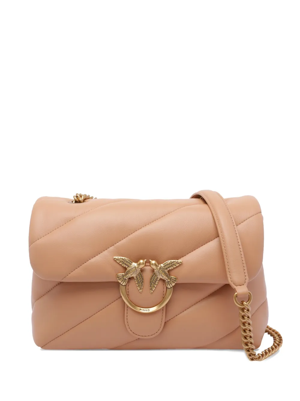 PINKO Classic Love quilted shoulder bag Roze