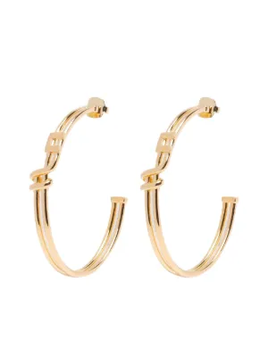 イヤリング ELISABETTA FRANCHI LOGO EARRINGS Elisabetta Franchi metal earrings with rhinestones for women