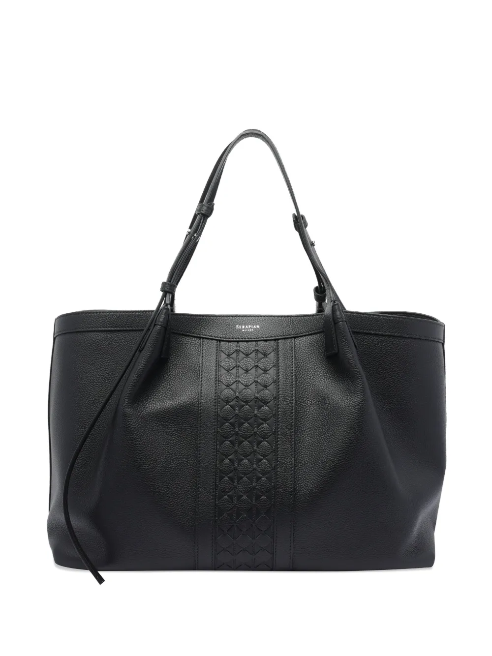 Small secret tote bag in stepan black eclipse black