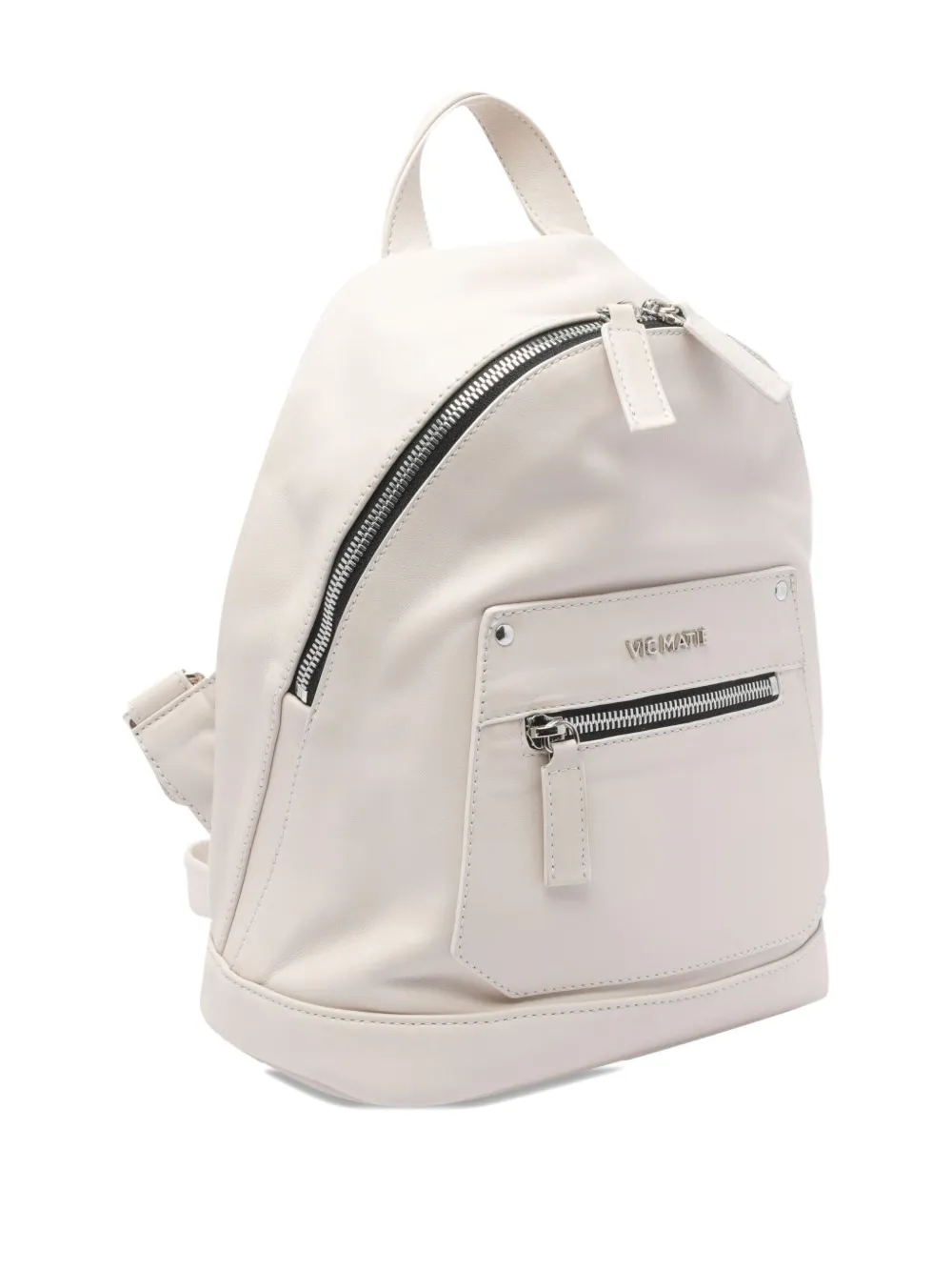 Vic Matie Rugzak met rits en logo - Beige