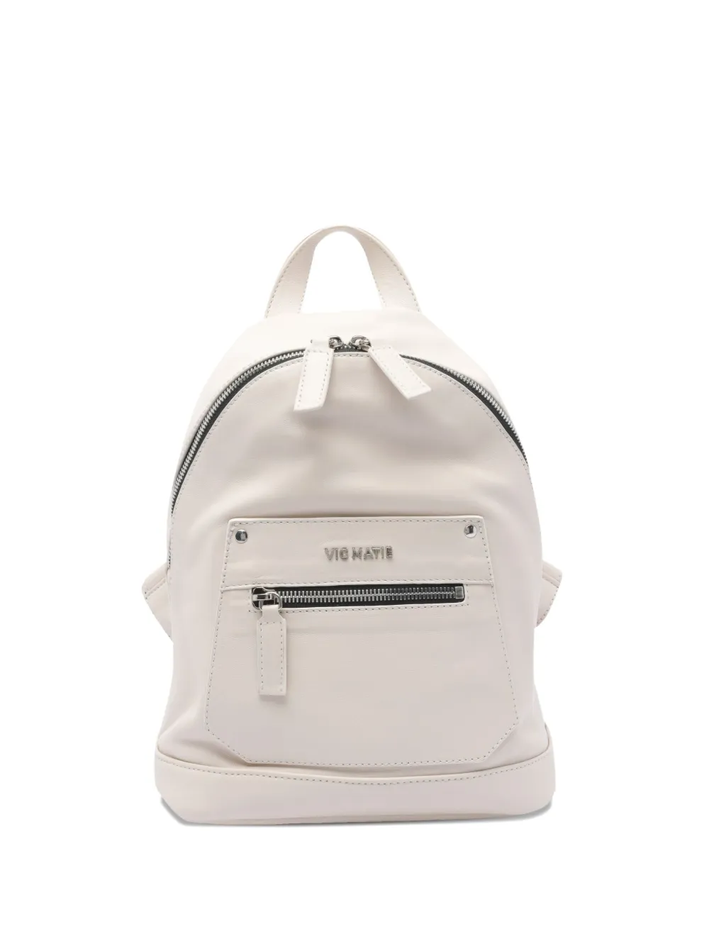 Vic Matie zip-fastening logo backpack | Neutrals | Image 1