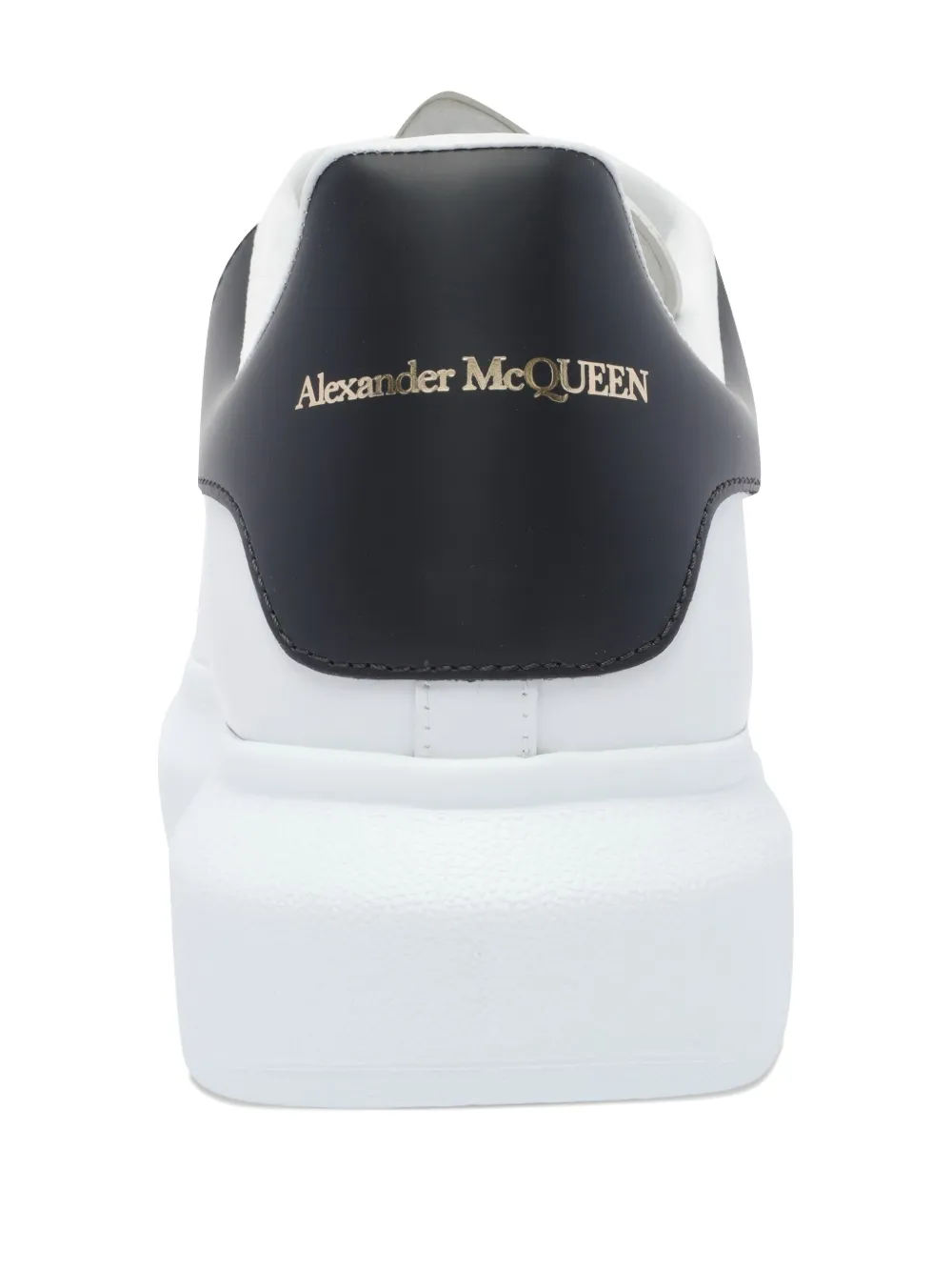 Alexander McQueen Oversized leather lace-up sneakers White