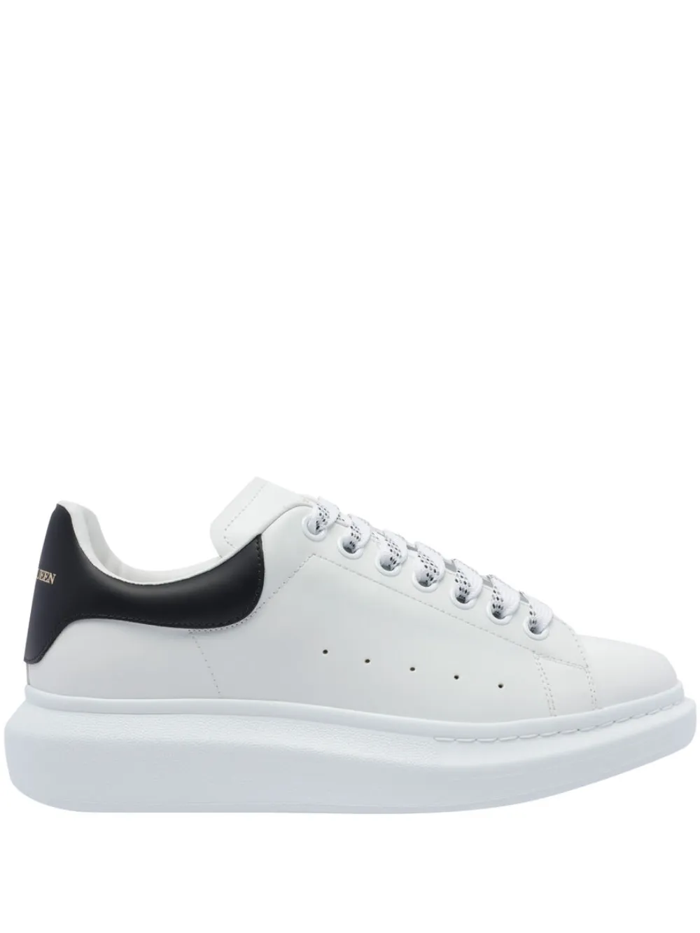 Alexander McQueen Oversized leather lace-up sneakers | White | Image 1